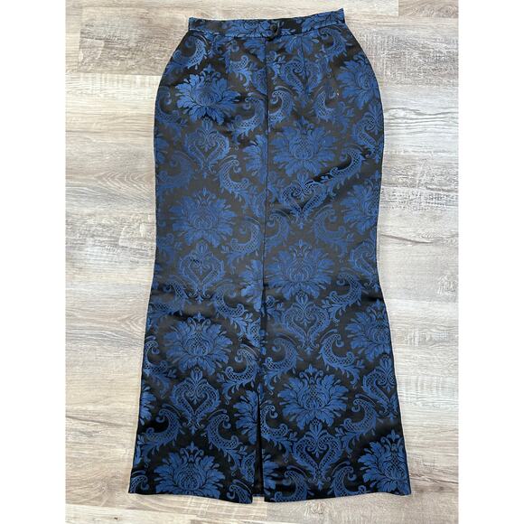 Vintage J. Peterman Silk Maxi Skirt – Baroque Brocade Asian-Inspired Print – 6 - Picture 4 of 7